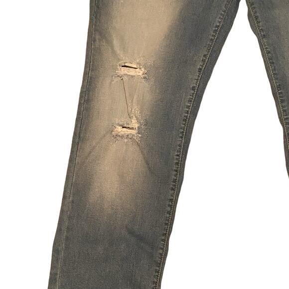 KanCan Faded Distressed Mid Rise Skinny‎ Light wash Denim Stretch Jeans 13/30 - Picture 7 of 10